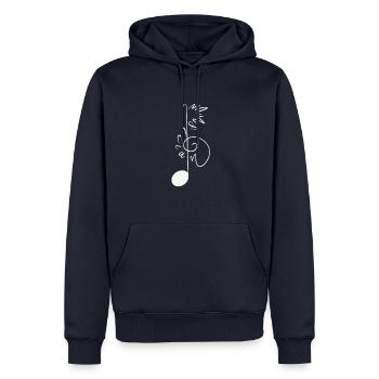 Notenschlüssel Musiker Musician Geschenk - Männer Premium Bio Hoodie - Navy - Vorne - Nico (187cm)