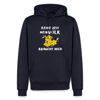 Imker mein Volk braucht mich Biene Geschenk - Männer Premium Bio Hoodie - Navy - Vorne - Nico (187cm)