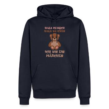 süßer bär spruch tedddybär Geschenk - Männer Premium Bio Hoodie - Navy - Vorne - Nico (187cm)