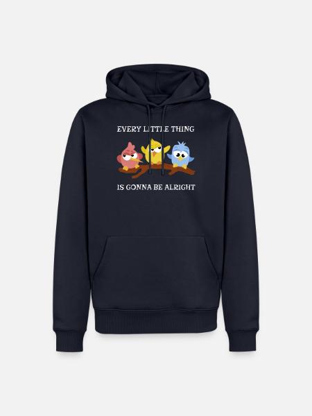 Three little birds rastafari - Männer Premium Bio Hoodie - Navy
