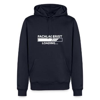 Fachlagerist Spruch Lustiges Fachlagerist Geschenk - Männer Premium Bio Hoodie - Navy - Vorne - Nico (187cm)
