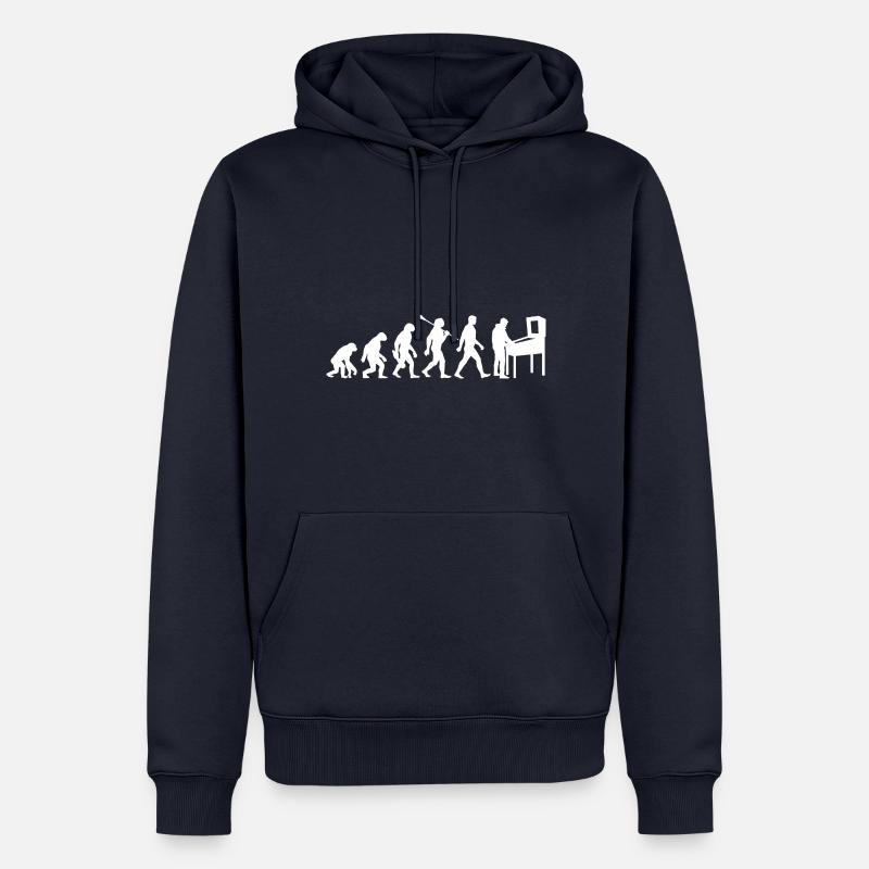 Evolution - Pinball - Flipper - Automat - Männer Premium Bio Hoodie - Navy