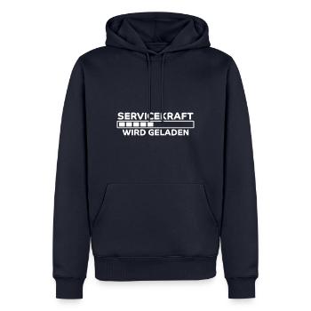 Servicekraft Spruch Lustiges Servicekraft Geschenk - Männer Premium Bio Hoodie - Navy - Vorne - Nico (187cm)