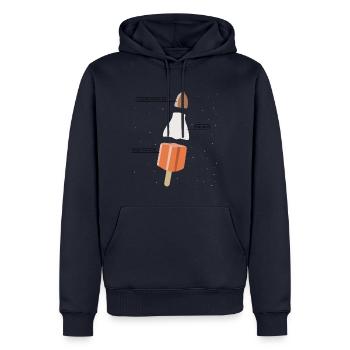 Rocket | , rocket, funny pictures - Men’s Premium Organic Hoodie - navy - Front - Nico (187cm)
