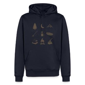 Outdoor - Men’s Premium Organic Hoodie - navy - Front - Nico (187cm)