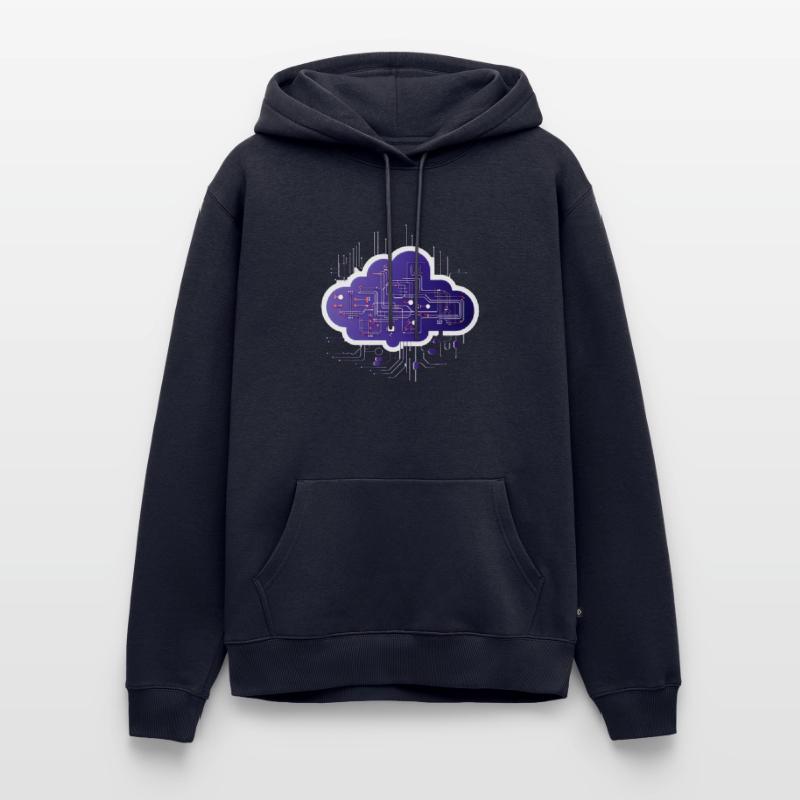 Cloud Computing Computer Electronics Circuit Men’s Premium Organic Hoodie