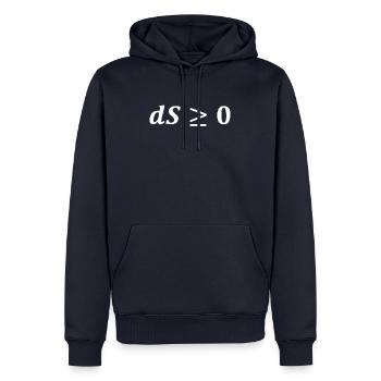 Physics Second Law of Thermodynamics Equation - Men’s Premium Organic Hoodie - navy - Front - Nico (187cm)