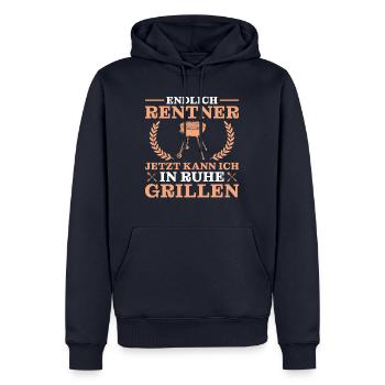 Ruhestand In Ruhe Grillen Rentner Geschenk - Männer Premium Bio Hoodie - Navy - Vorne - Nico (187cm)