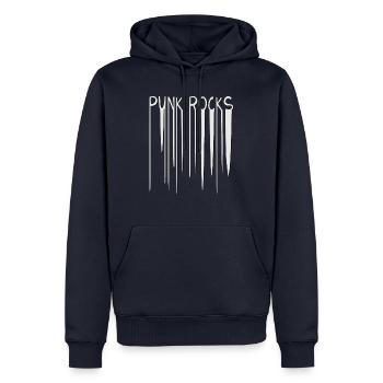 Retro Punkrock Nostalgie Musik Punk Rocks - Männer Premium Bio Hoodie - Navy - Vorne - Nico (187cm)