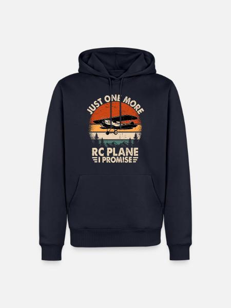 Nur noch ein RC-Flugzeug, versprochen - Männer Premium Bio Hoodie - Navy