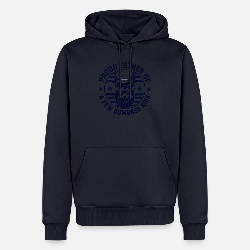 Stolzer Vater einiger dummer Kinder - Männer Premium Bio Hoodie - Navy