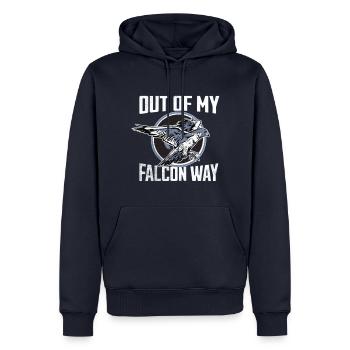 Faucon Fauconnerie Fauconnerie Faucon Chasseur de faucons Sports de loisir - Sweat à capuche Premium bio Homme - bleu marine - Devant - Nico (187cm)