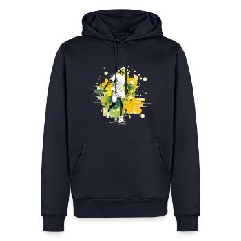 Tennis - Männer Premium Bio Hoodie - Navy - Vorne - Nico (187cm)