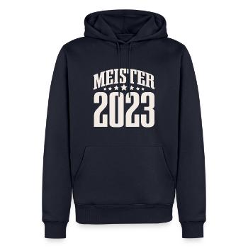 Meister 2023 Meisterprüfung Meisterbrief - Männer Premium Bio Hoodie - Navy - Vorne - Nico (187cm)