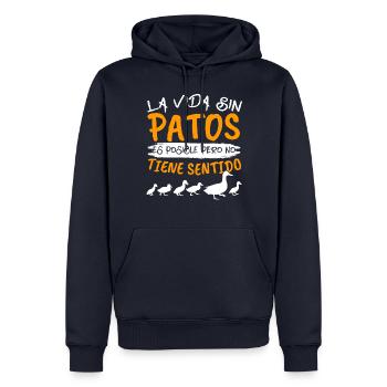 Ein Leben ohne Enten Spruch Ente Zucht Ente - Männer Premium Bio Hoodie - Navy - Vorne - Nico (187cm)