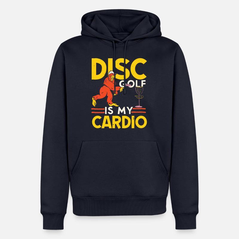 Scheibengolf ist mein Kardiotraining Freizeit-Werf - Männer Premium Bio Hoodie - Navy