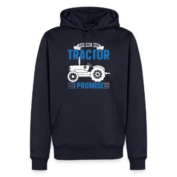 Nur noch einen Traktor verspreche ich Bauernhof Ba - Männer Premium Bio Hoodie - Navy - Vorne - Nico (187cm)