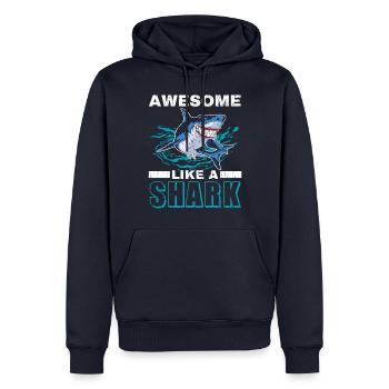 Geil wie ein Hai-Liebhaber Meeresbiologie Meer - Männer Premium Bio Hoodie - Navy - Vorne - Nico (187cm)