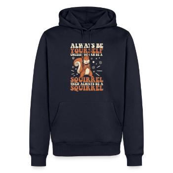 Squirrel Animal - Men’s Premium Organic Hoodie - navy - Front - Nico (187cm)