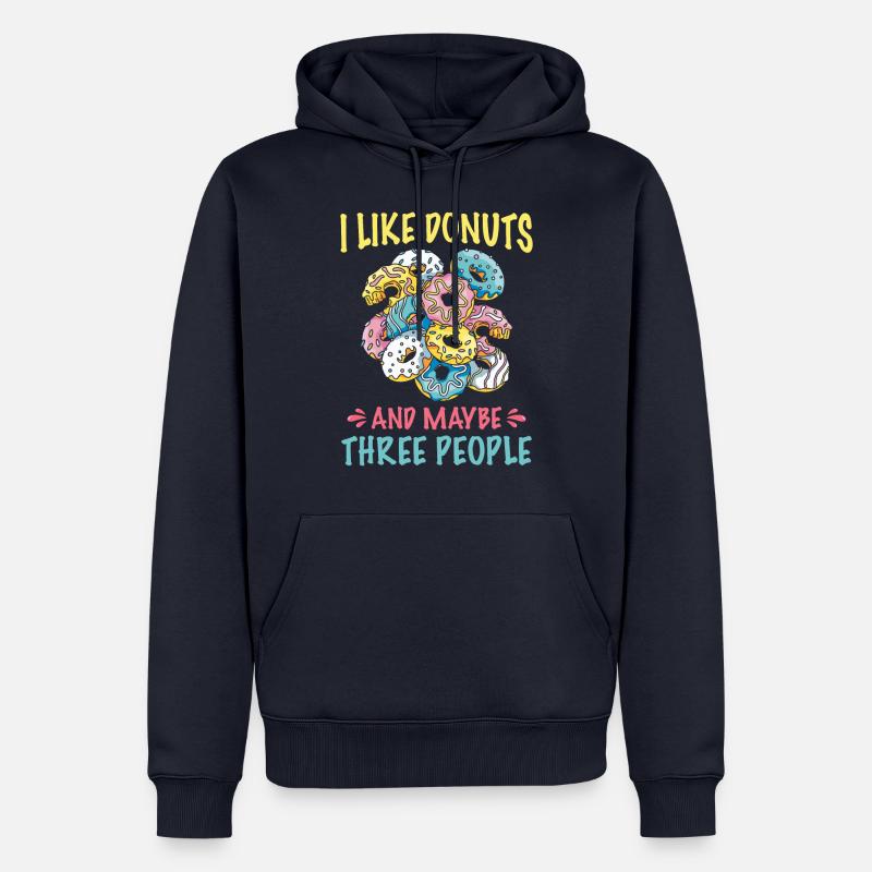 Donut Donuts Candy Bagel - Sweat à capuche Premium bio Homme - bleu marine