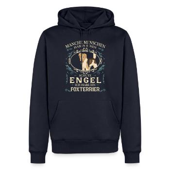 Foxterrier Fox Terrier Hund Hundehalter - Männer Premium Bio Hoodie - Navy - Vorne - Nico (187cm)