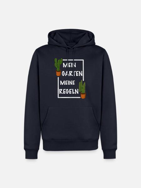 Mein Garten meine Regeln - Männer Premium Bio Hoodie - Navy