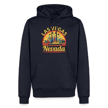 Las Vegas Nevada USA Staat Amerika Reisen Nevadane - Männer Premium Bio Hoodie - Navy - Vorne - Nico (187cm)