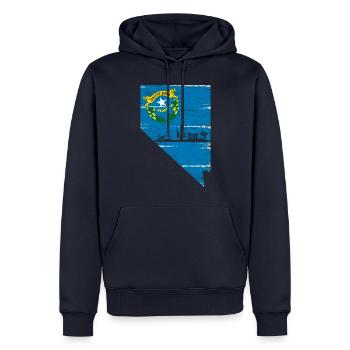 Nevada USA Staat Amerika Nevadan Carson City - Männer Premium Bio Hoodie - Navy - Vorne - Nico (187cm)