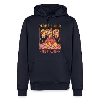 Macht Lava nicht Krieg Geologie Vulkanologie Vulka - Männer Premium Bio Hoodie - Navy - Vorne - Nico (187cm)