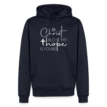 In Christ alone my hope is found - Männer Premium Bio Hoodie - Navy - Vorne - Nico (187cm)