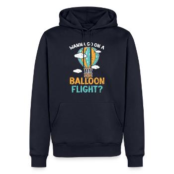 Wanna Go On A Ballonfahrt Heißluftballonfahrt - Männer Premium Bio Hoodie - Navy - Vorne - Nico (187cm)