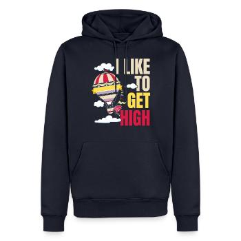 Ich will hoch hinaus Heißluftballon-Liebhaber Luft - Männer Premium Bio Hoodie - Navy - Vorne - Nico (187cm)