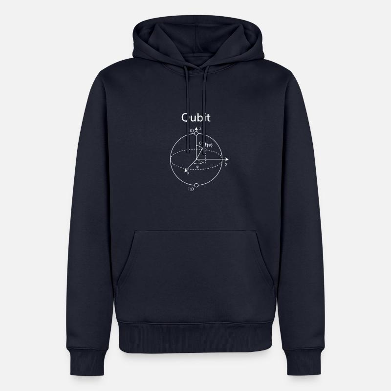 Qubit-Quantenbit - Männer Premium Bio Hoodie - Navy