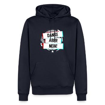 Danke Aber Nein! - Männer Premium Bio Hoodie - Navy - Vorne - Nico (187cm)