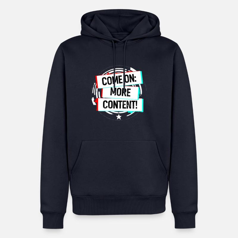 Come On More Content! - Männer Premium Bio Hoodie - Navy