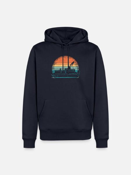 Pontoon Boat Captain Pontoon Boats - Men’s Premium Organic Hoodie - navy