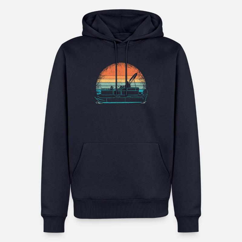 Pontonboot Kapitän Ponton Boote - Männer Premium Bio Hoodie - Navy