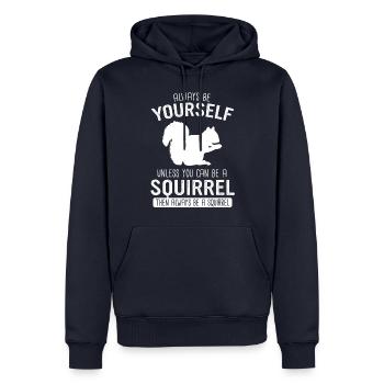 Squirrel Animal - Men’s Premium Organic Hoodie - navy - Front - Nico (187cm)
