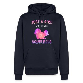 Squirrel Animal - Men’s Premium Organic Hoodie - navy - Front - Nico (187cm)