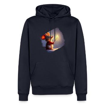 Souris de Noël - Sweat à capuche Premium bio Homme - bleu marine - Devant - Nico (187cm)