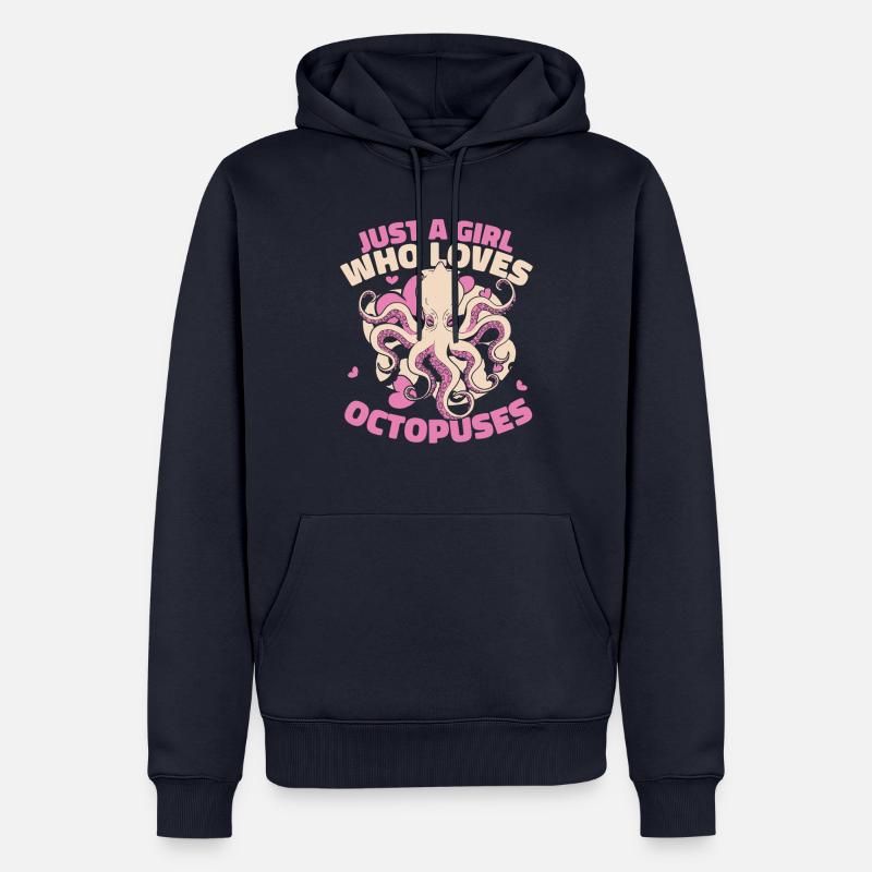 Octopus Kraken Cuttlefish Tier - Männer Premium Bio Hoodie - Navy