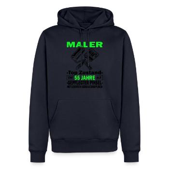 Maler Top Zustand - 55. Geburtstag - Männer Premium Bio Hoodie - Navy - Vorne - Nico (187cm)