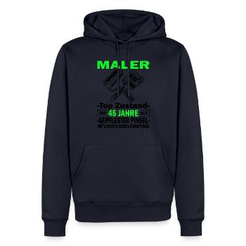 Maler Top Zustand - 45. Geburtstag - Männer Premium Bio Hoodie - Navy - Vorne - Nico (187cm)