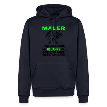 Maler Top Zustand - 65. Geburtstag - Männer Premium Bio Hoodie - Navy - Vorne - Nico (187cm)