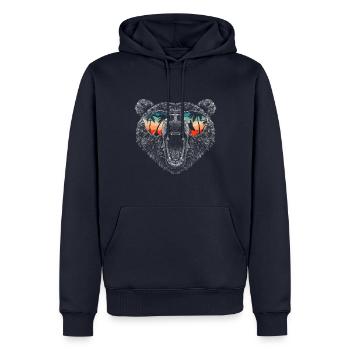 Bear Grizzly Bear Brown Bear Bear - Men’s Premium Organic Hoodie - navy - Front - Nico (187cm)