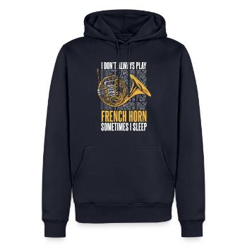 French Horn Instrument - Männer Premium Bio Hoodie - Navy - Vorne - Nico (187cm)