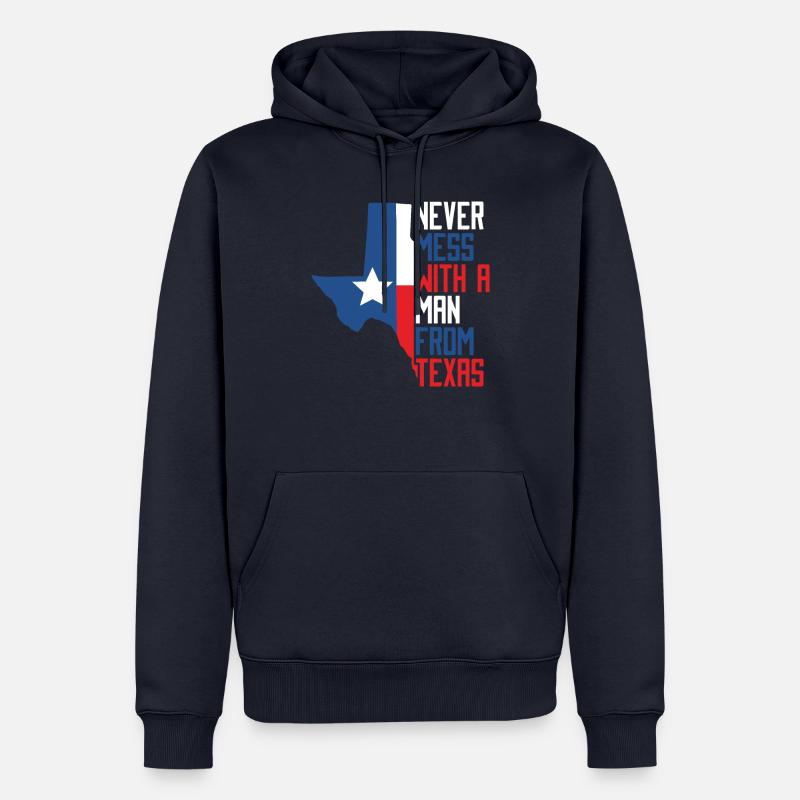 Texans de l’État du Texas - Sweat à capuche Premium bio Homme - bleu marine