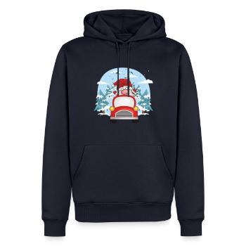 Funny Santa Claus Gnom - Christmas - Men’s Premium Organic Hoodie - navy - Front - Nico (187cm)