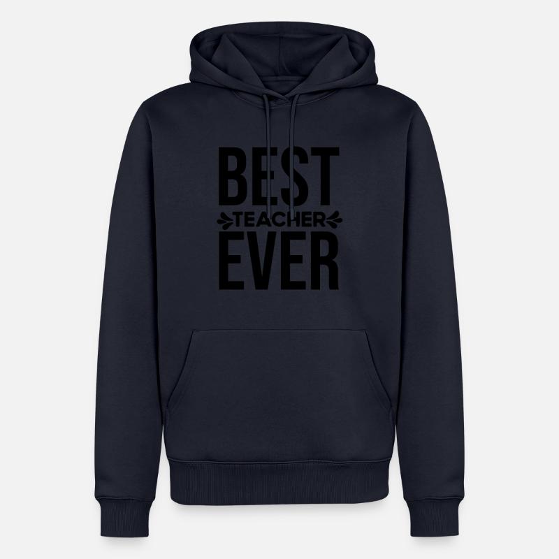 Meilleur professeur de tous les temps - Sweat à capuche Premium bio Homme - bleu marine