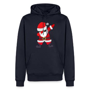 Dabbing Weihnachtsmann dab - Männer Premium Bio Hoodie - Navy - Vorne - Nico (187cm)